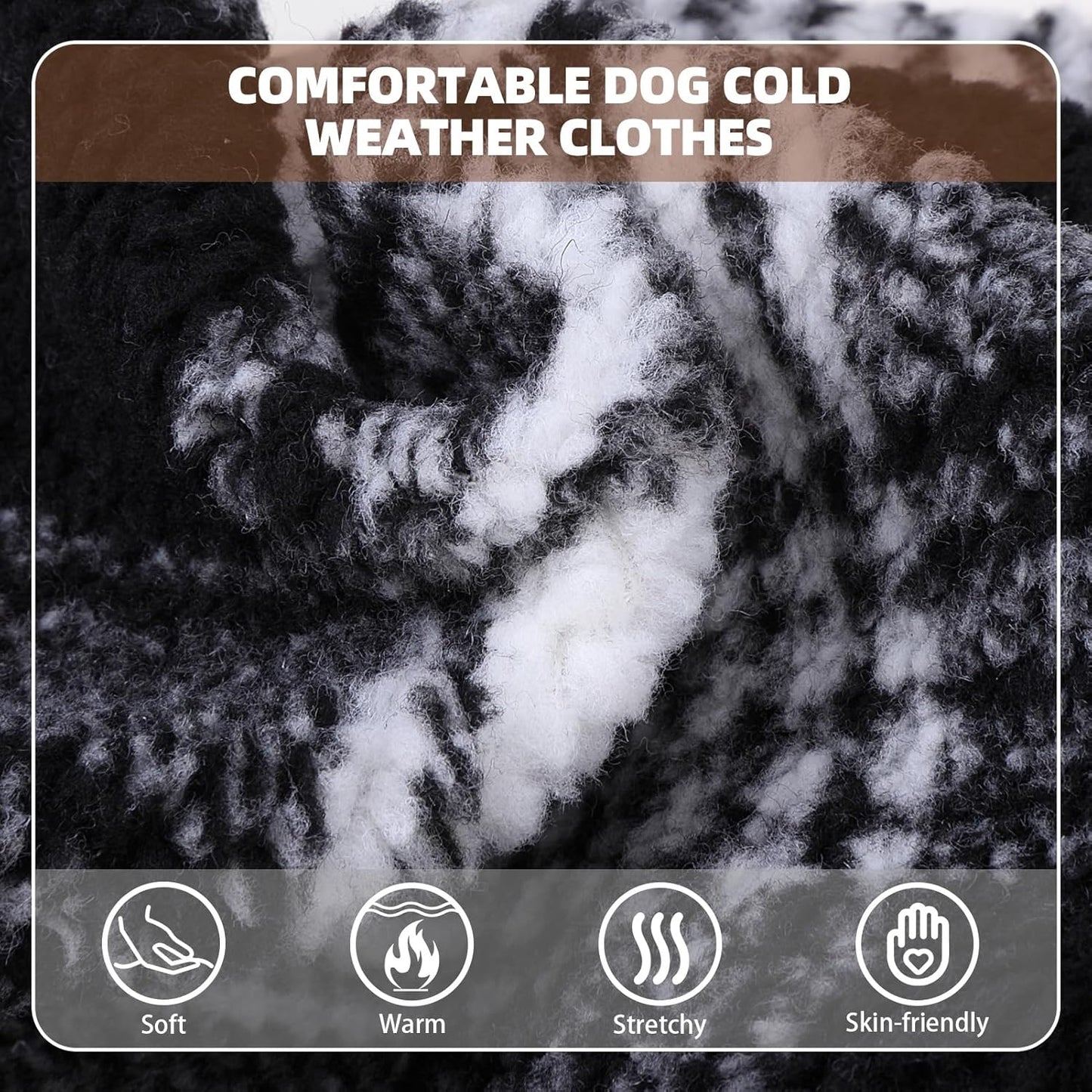 Dog Hoodie Puppy Sweatshirt Warm Dog Sweater Winter Clothes Cold Weather Coats for Small Medium Large Dogs, Black, XL