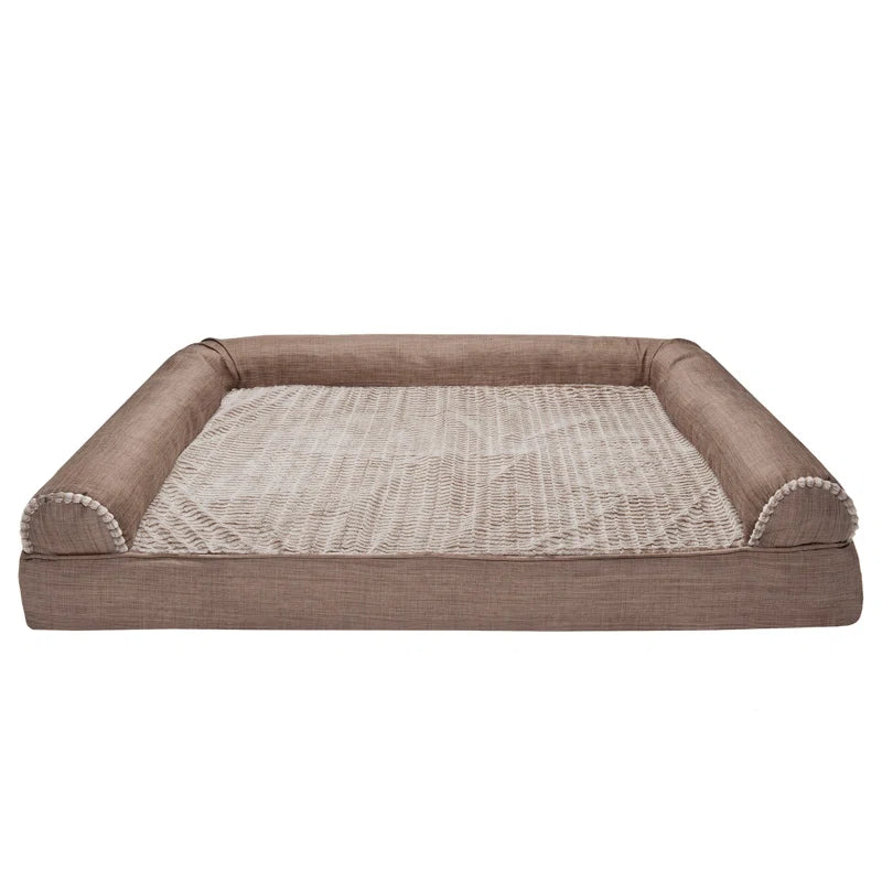 Luxe Fur & Performance Linen Sofa Bed