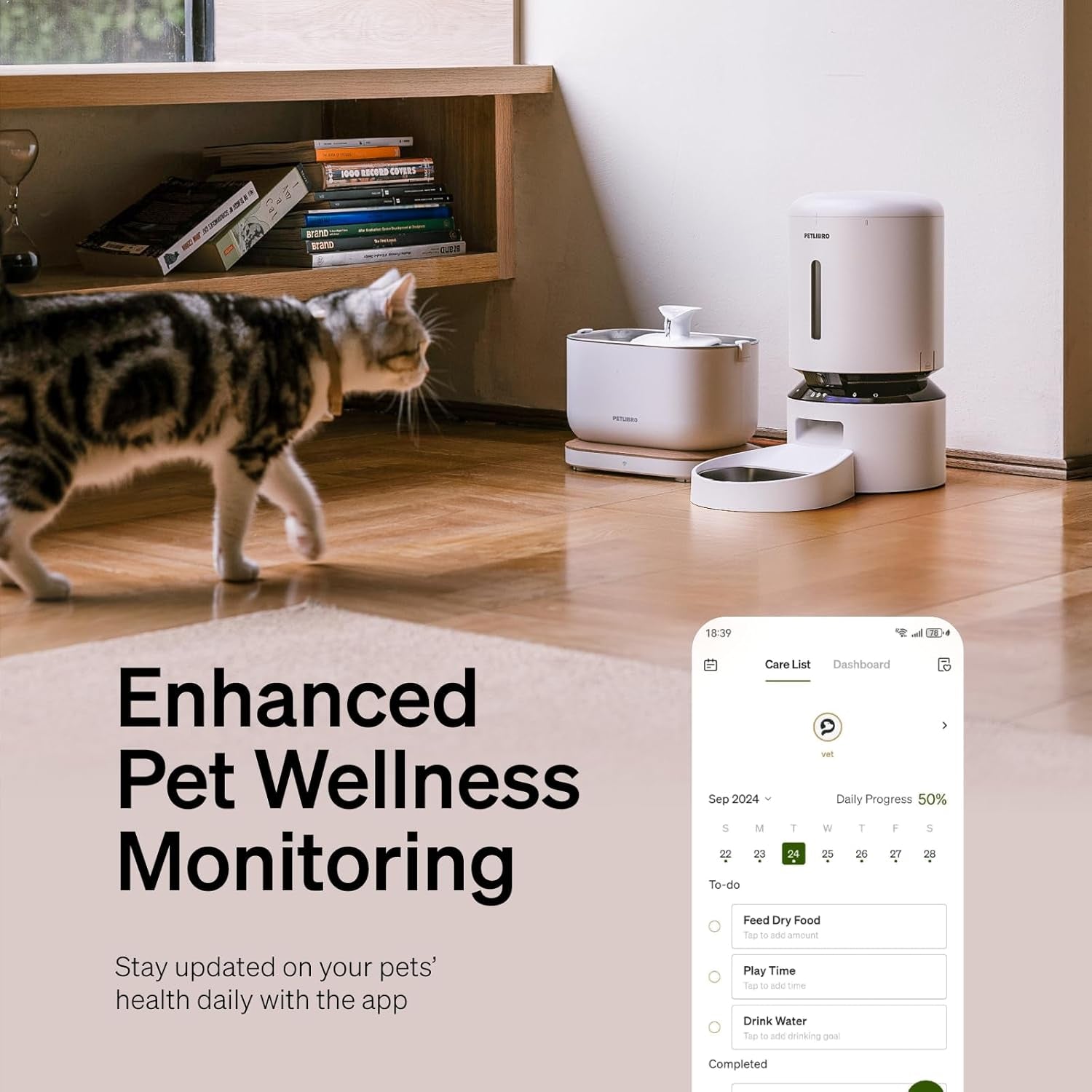 Automatic Cat Feeder with Camera, 1080P HD Video with Night Vision, 5G Wifi Pet Feeder with 2-Way Audio, Low Food & Blockage Sensor, Motion & Sound Alerts for Cat & Dog Single Tray