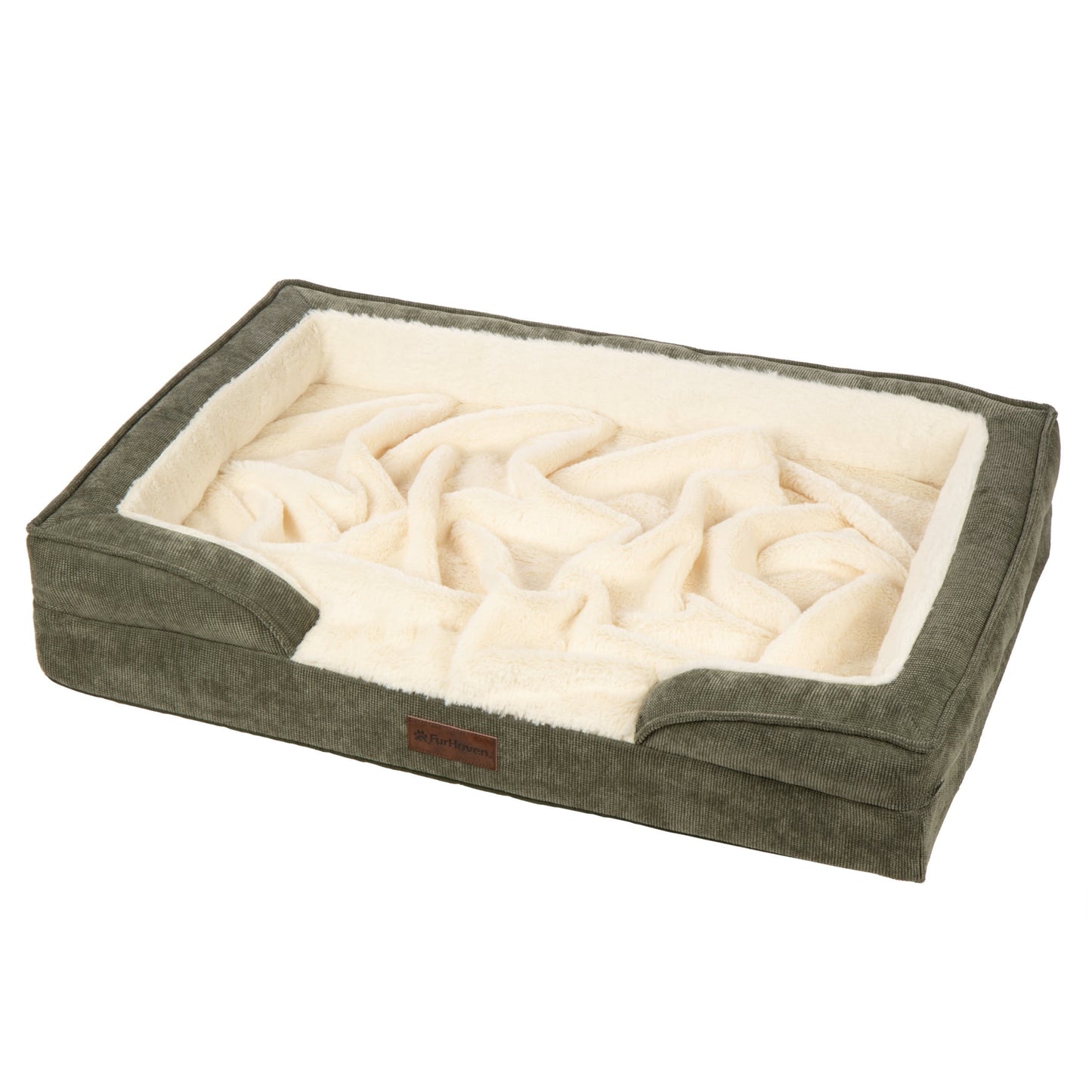 Pet Products Medium Nest-Top Perfect Comfort Sofa Orthopedic Ped Bed, 30"X20", Green