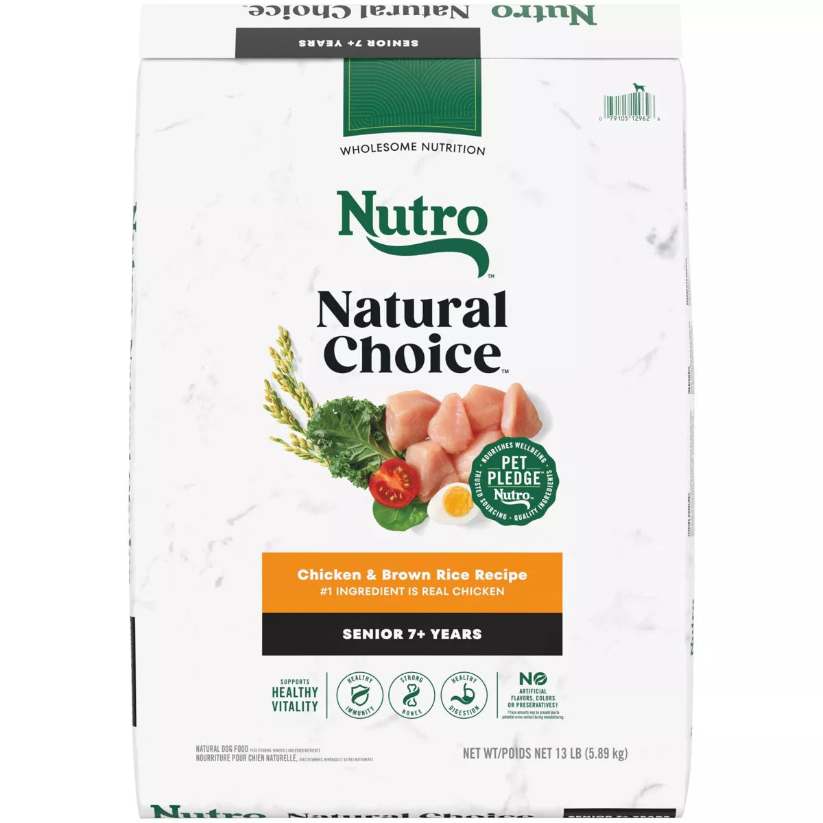 Nutro Natural Choice Chicken, Vegetable and Brown Rice Flavor Senior Dry Dog Food - 13Lbs