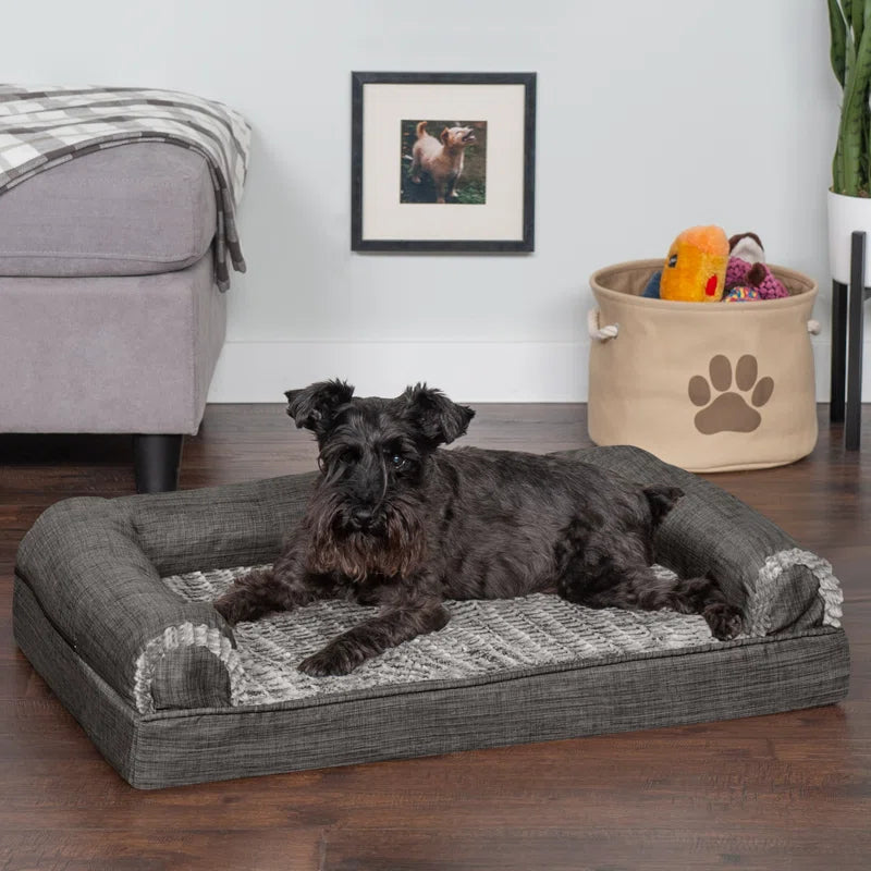 Luxe Fur & Performance Linen Sofa Bed