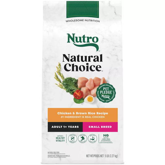 Nutro Wholesome Nutrition Natural Choice Essentials Chicken, Brown Rice and Sweet Potato Flavor Small Breed Adult Dry Dog Food