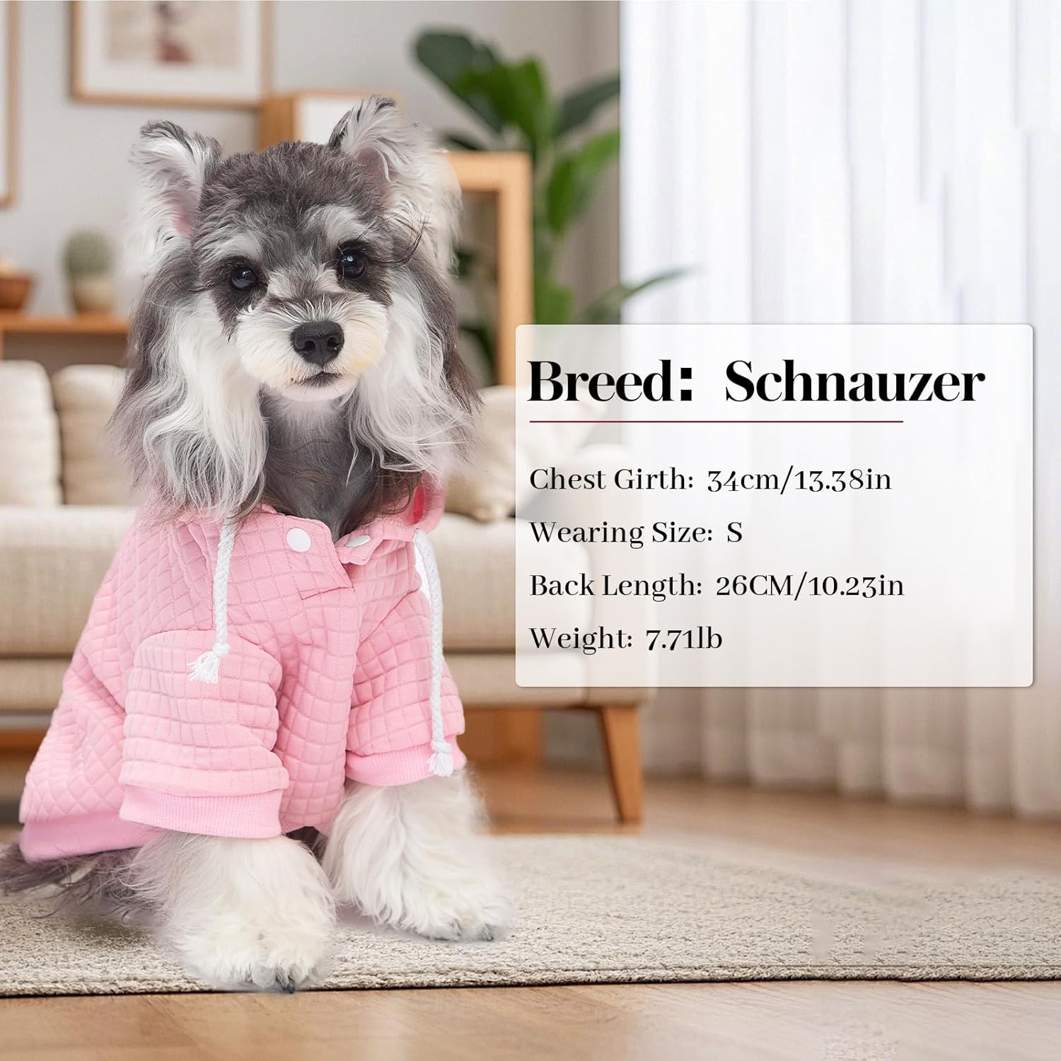 2 Pack Dog Hoodie Sweaters for Small Medium Large Dogs Winter Fall Warm Dog Clothes for Small Dogs Ultra-Soft Sweatshirt Jackets Waffle-Like Laminated Coats Bulldog Pitbull Schnauzer Cats