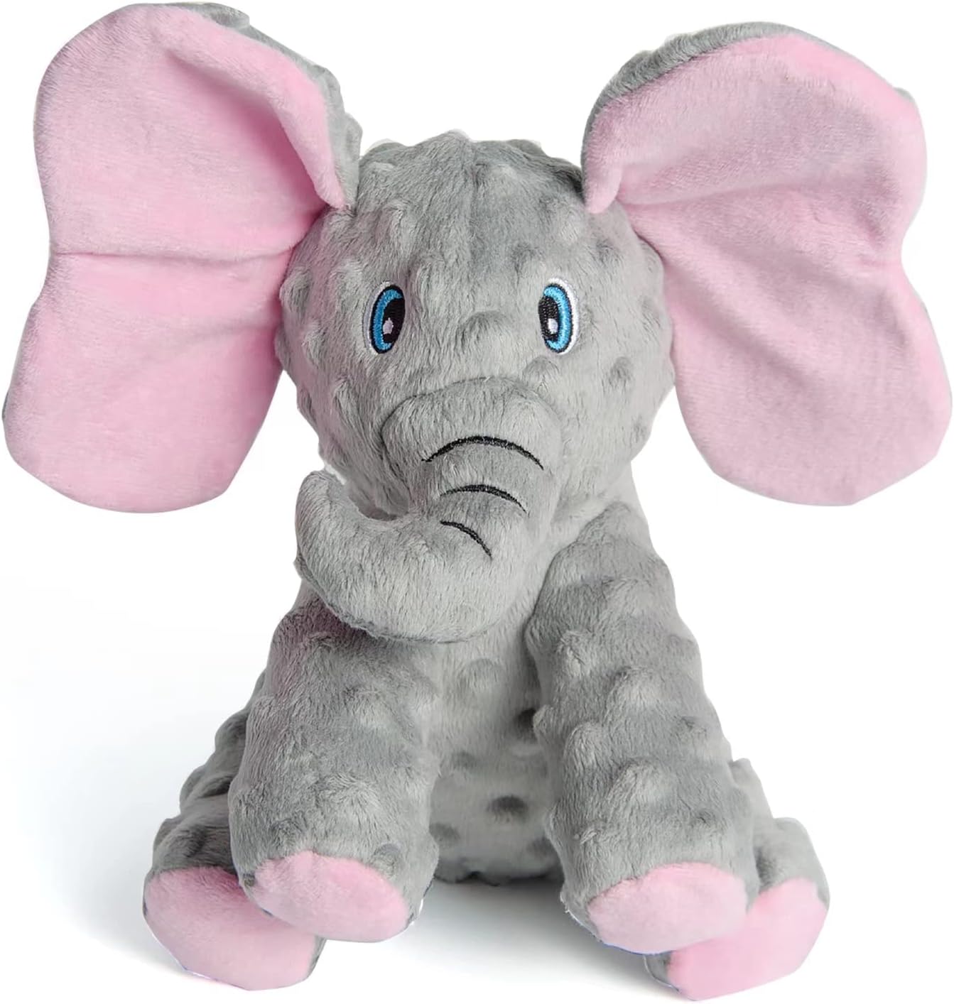 Dog Toys Puppy Toys Cute Squeaky Elephant Dog Toy with Crinkle Paper Stuffed Plush Animal to Keep Them Busy for Small Medium Large Dogs