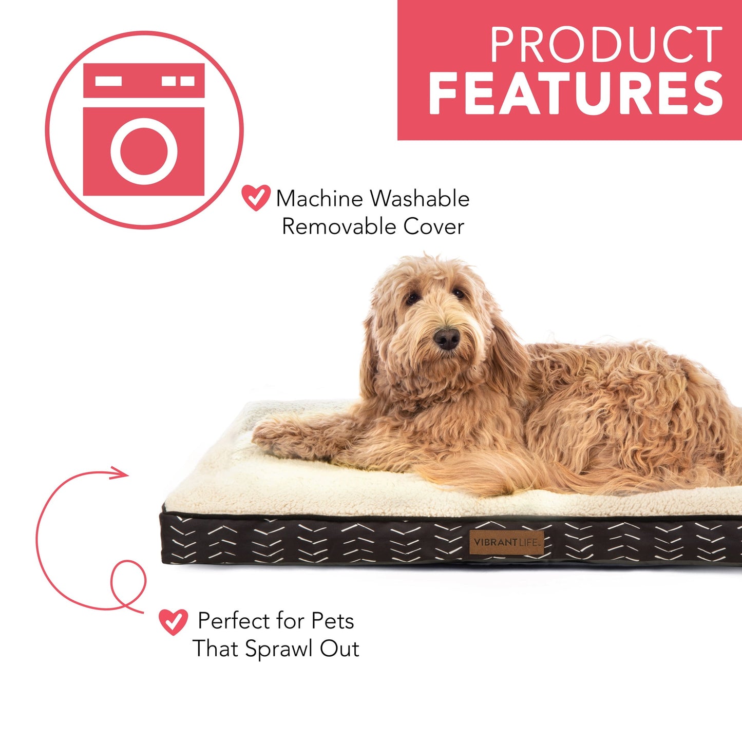 Orthopedic Mattress Edition Pet Bed, Large 40" X 30", Comfort for Dogs up to 70 Lbs