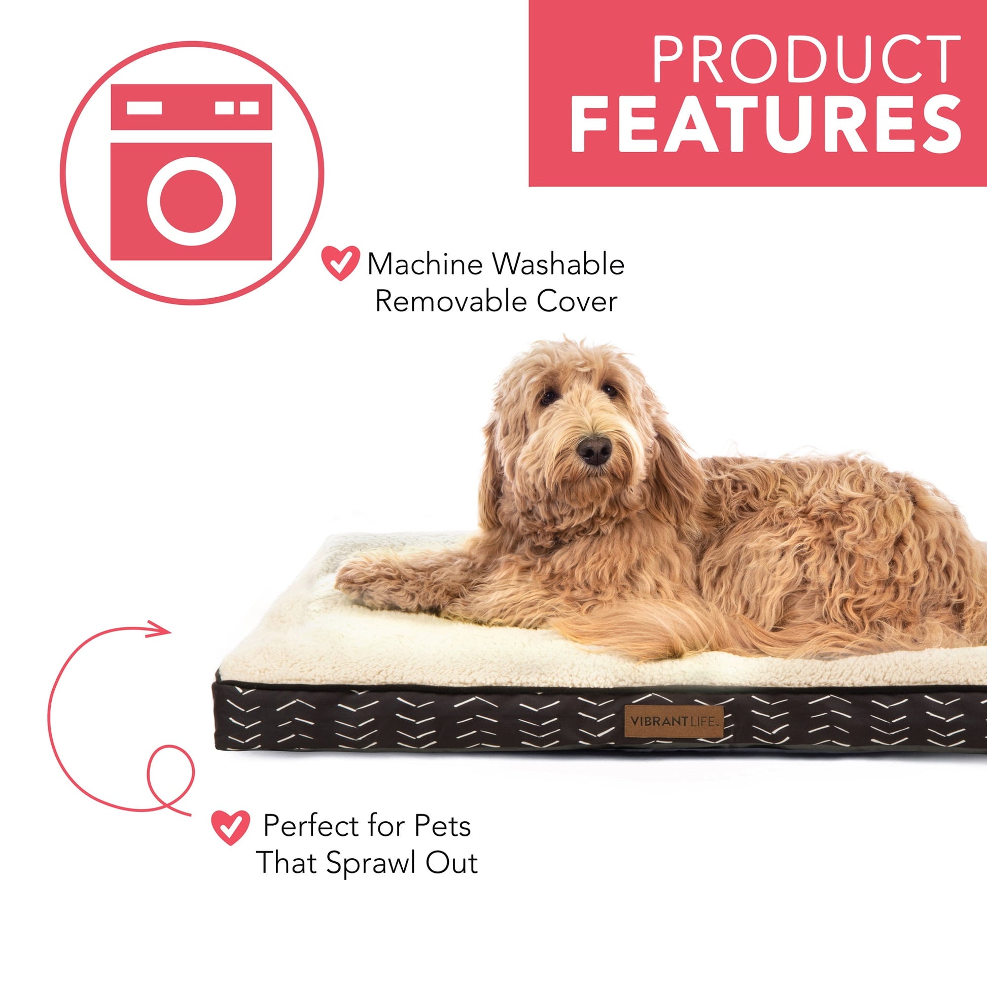 Orthopedic Mattress Edition Pet Bed, Large 40" X 30", Comfort for Dogs up to 70 Lbs