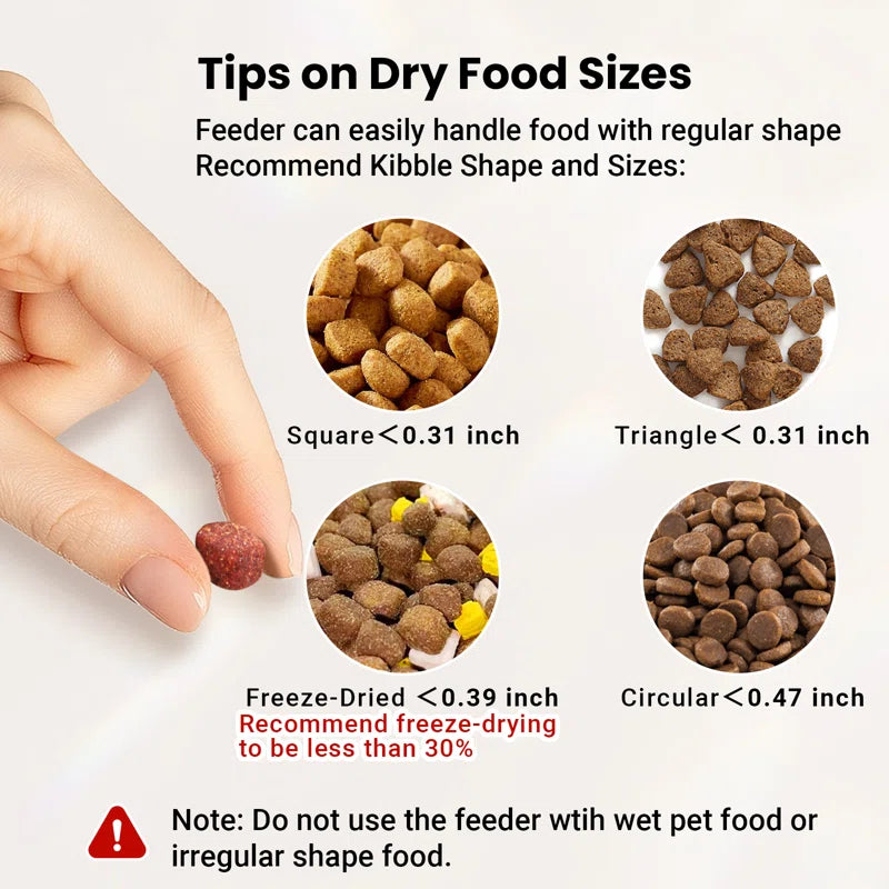 Automatic Cat Food Dispenser with 3 Bowls for 3 Cats & 6L Volum Capacity, 2.4G Wifi with APP Remote Feeding