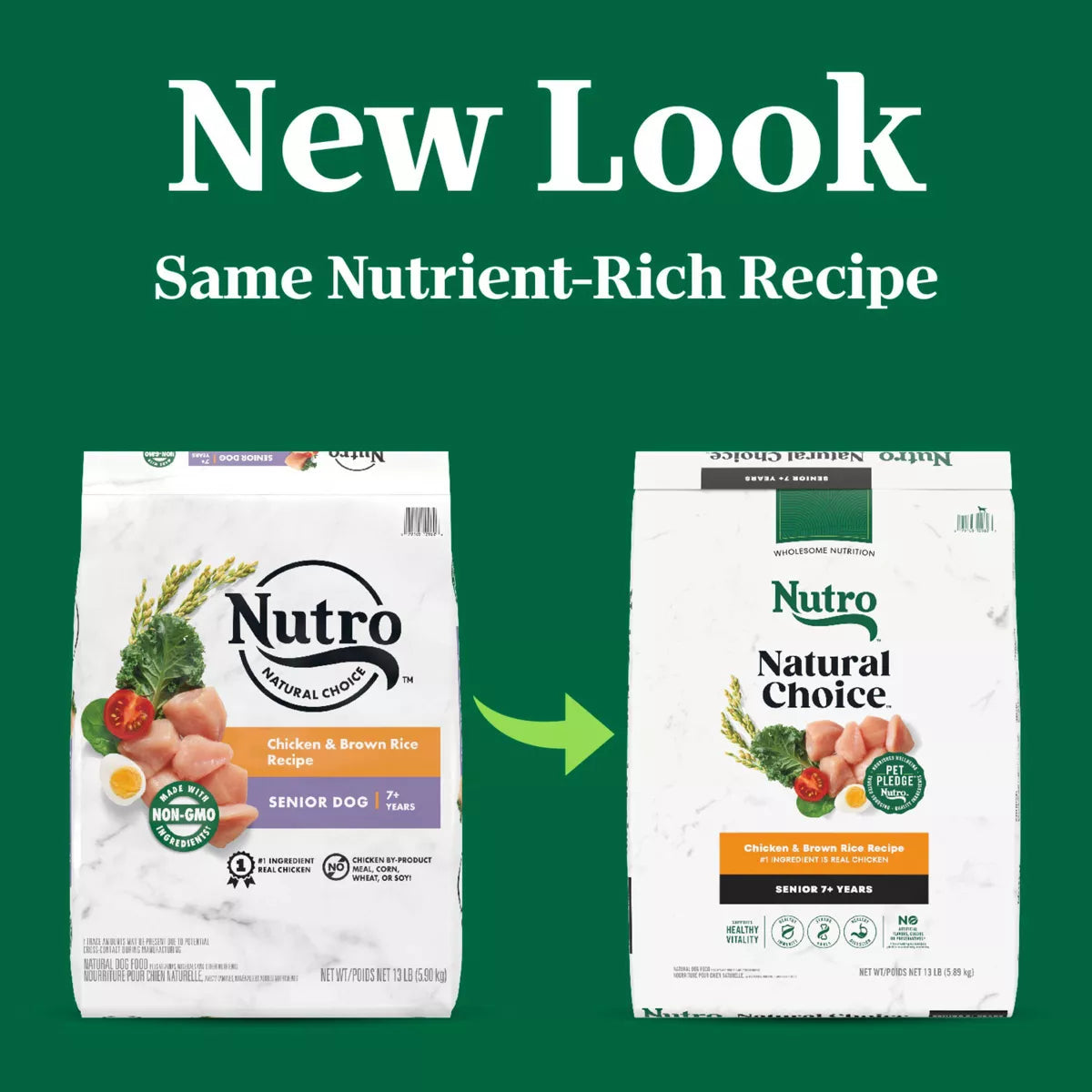 Nutro Natural Choice Chicken, Vegetable and Brown Rice Flavor Senior Dry Dog Food - 13Lbs
