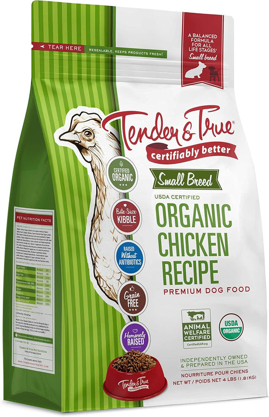 Pet Nutrition Small Breed Organic Chicken Recipe Dog Food, 4 Lb (46003)