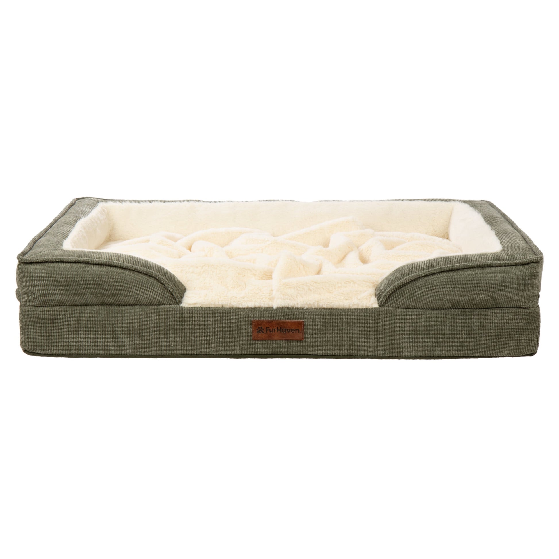 Pet Products Medium Nest-Top Perfect Comfort Sofa Orthopedic Ped Bed, 30"X20", Green