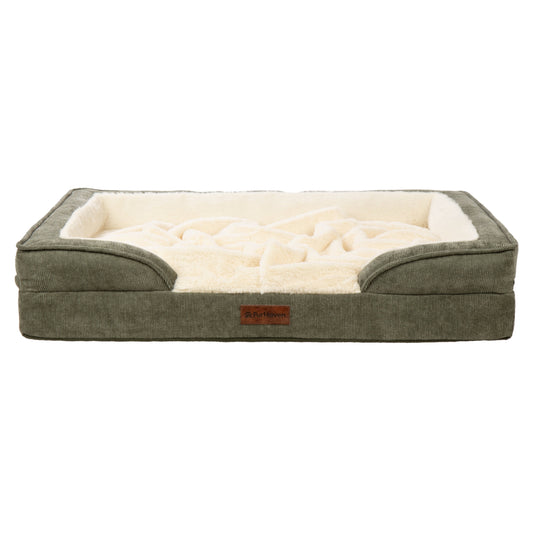 Pet Products Medium Nest-Top Perfect Comfort Sofa Orthopedic Ped Bed, 30"X20", Green