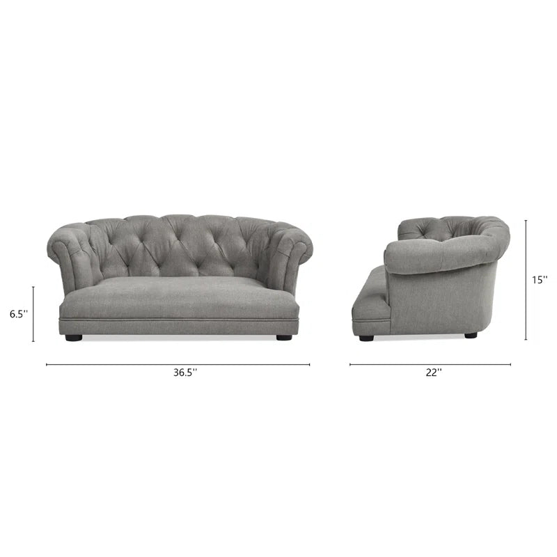 Jennifer Taylor Home 36.5" Chesterfield Medium Pet Sofa Bed