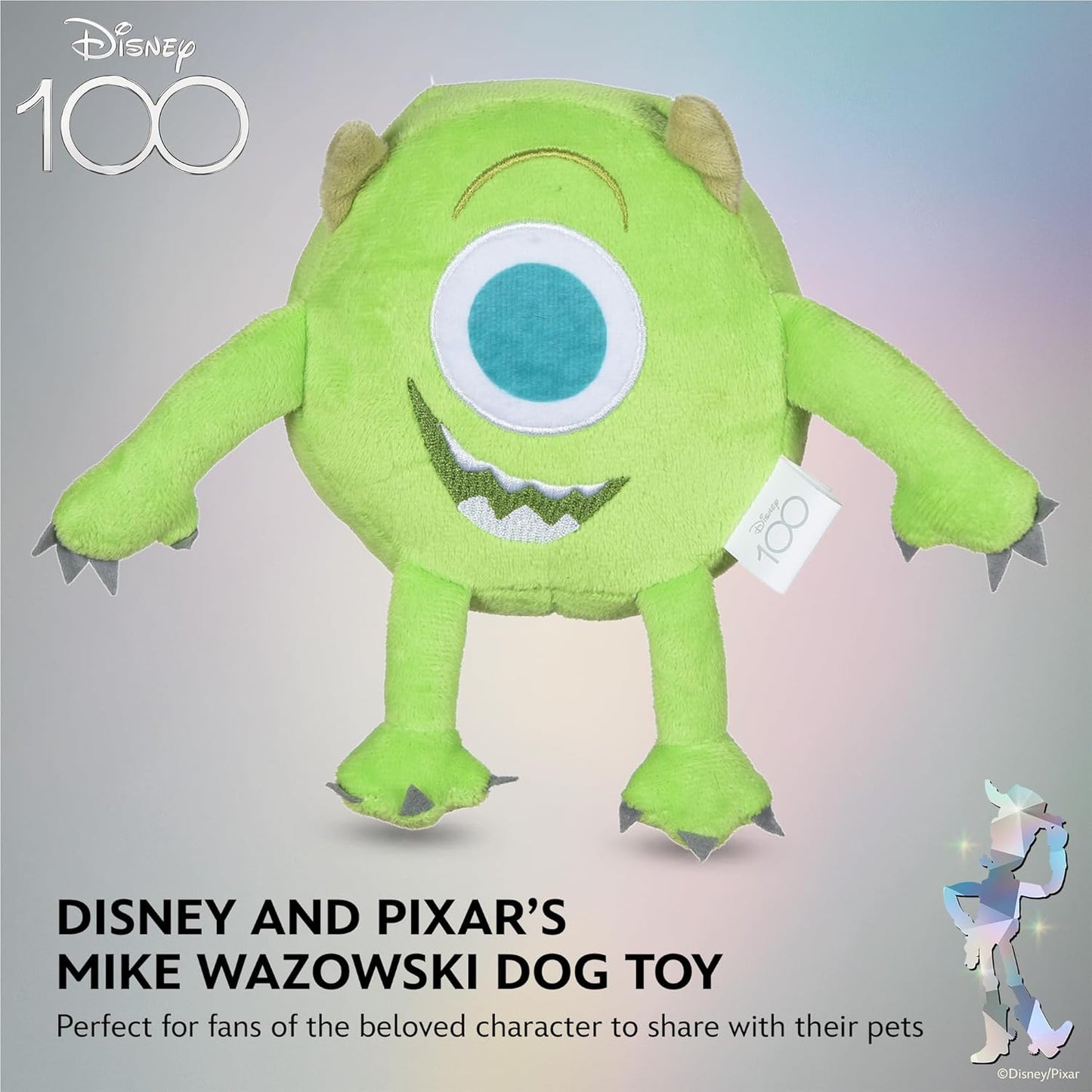 Pixar’S Mike Wazowski Plush Dog Toy 6In | Disney Pixar Dog Toys | Plush Toy for Dogs Inspired by Mike from Pixar’S Monsters, Inc. with Squeaker