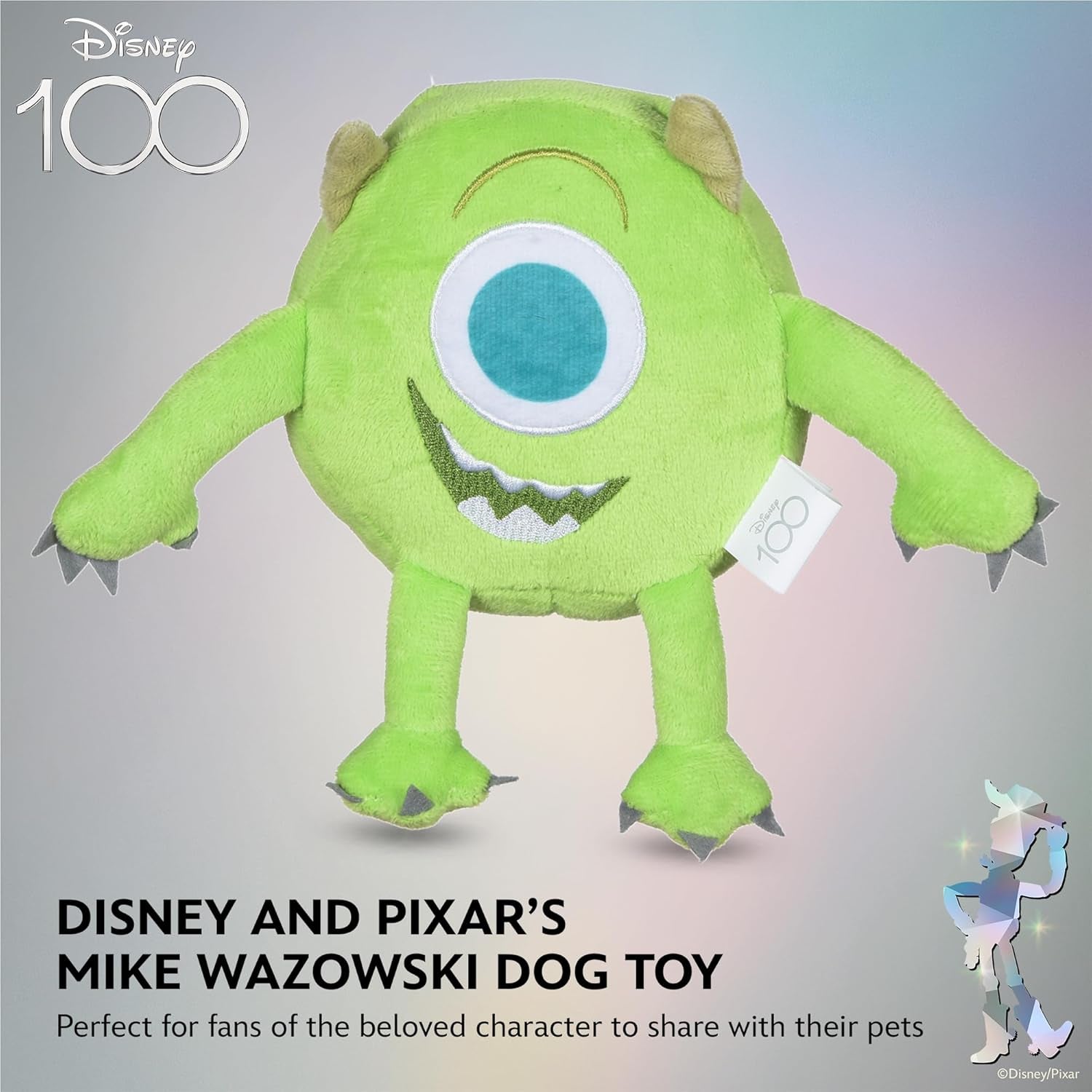 Pixar’S Mike Wazowski Plush Dog Toy 6In | Disney Pixar Dog Toys | Plush Toy for Dogs Inspired by Mike from Pixar’S Monsters, Inc. with Squeaker