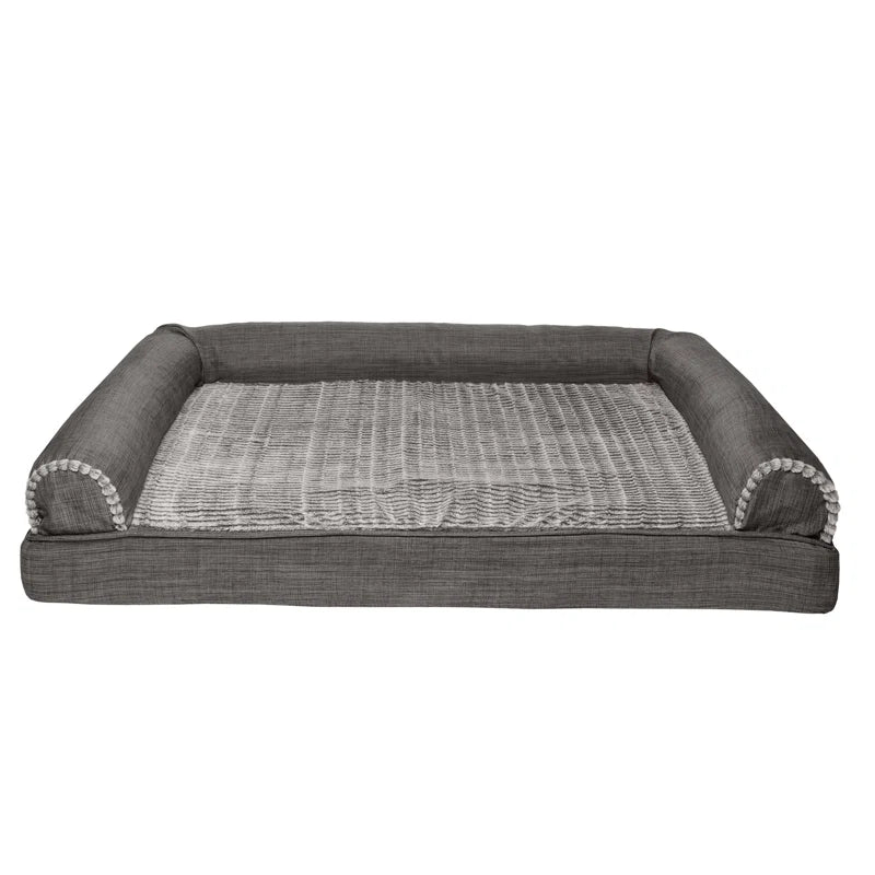 Luxe Fur & Performance Linen Sofa Bed