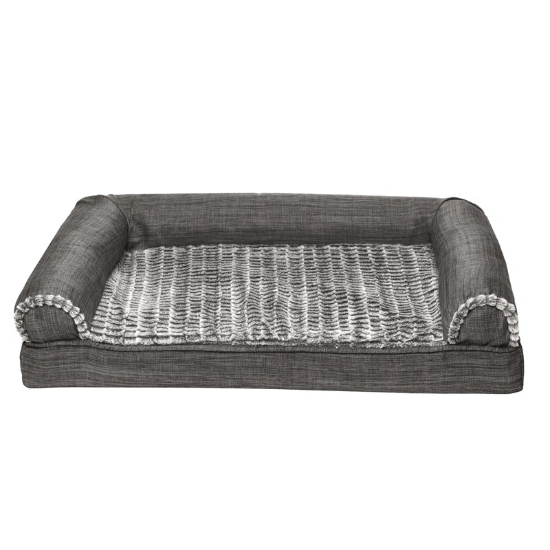 Luxe Fur & Performance Linen Sofa Bed