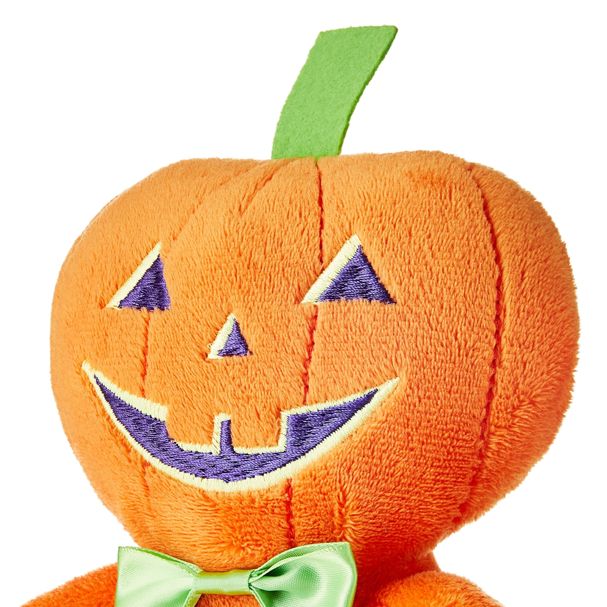 Halloween Plush Dog Toy with Squeaker, Pumpkin Boy, Orange, 6"