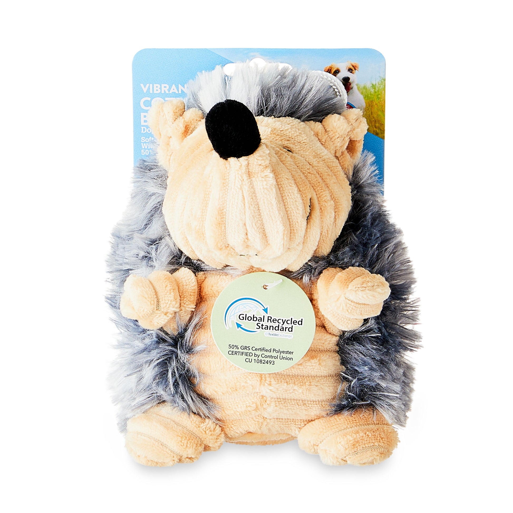 Cozy Buddy Hedgehog Squeaky Dog Toy