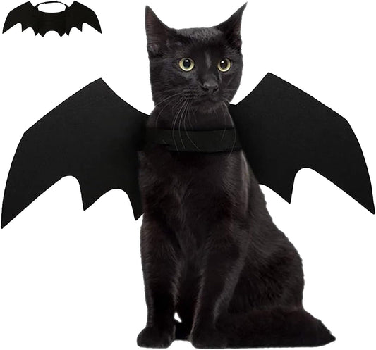 Halloween Pet Bat Wings Cat Dog Bat Costume Cute Black Cat Bat Wings Cosplay Puppy Cat Dress up Accessories