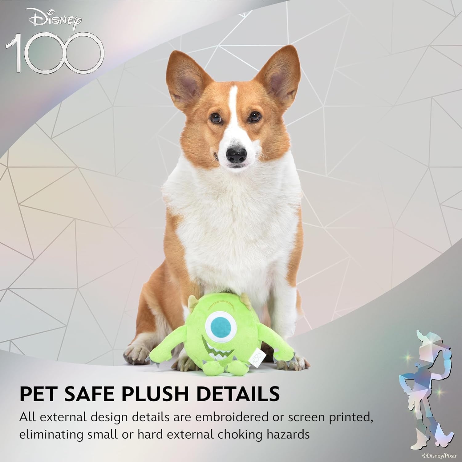 Pixar’S Mike Wazowski Plush Dog Toy 6In | Disney Pixar Dog Toys | Plush Toy for Dogs Inspired by Mike from Pixar’S Monsters, Inc. with Squeaker